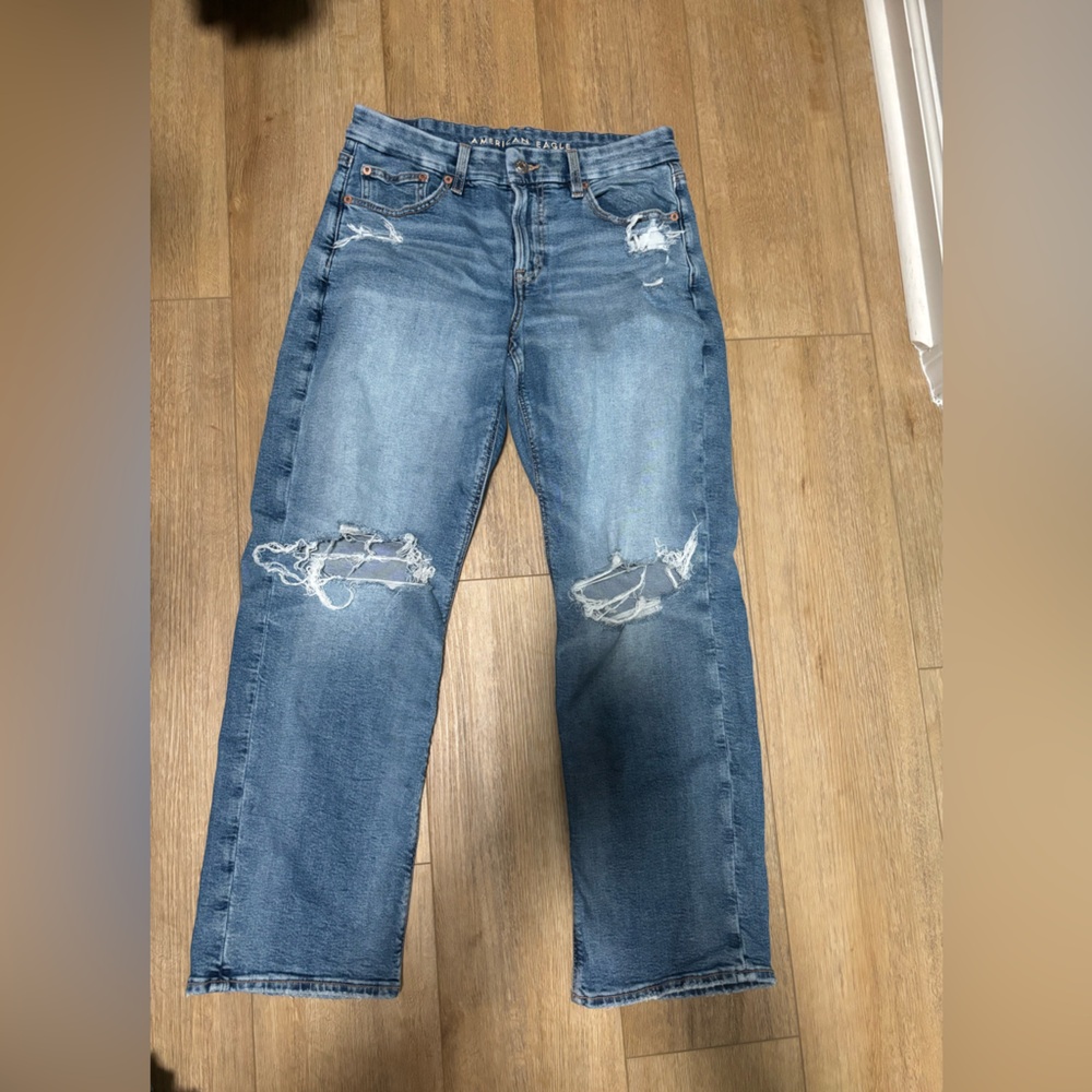 AE curvy straight jeans